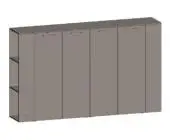 Двойной шкаф средний универсальный со стеллажами JNO926