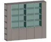 Двойной шкаф комбинированный с боковыми стеллажами JNO937