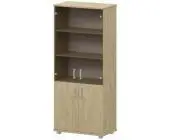 Стеллаж высокий закрытый со стеклянными фасадами НТ-580/НТ-600.2/НТ-601.2стл