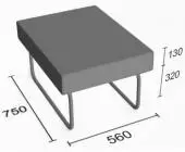 Пуф прямоугольный sle-p560