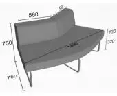 Секция угловая А 135° выгнутая sle-sua135v