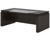 Стол прямой 2,2м с кожаным бюваром FRAN106BL