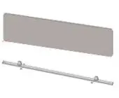 Экран оргстекло 1400 с профилем 1400 JNO515.GREY