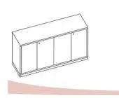 Низкий шкаф 4-х дверный ТО-002196000013
