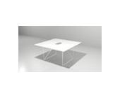 Стол для заседаний (на 8 мест) с коробкой алюминевого цвета для электроблока CIM131