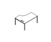 Угловой стол с вырезом для ZNZ010 или ZNZ011 правый DNR161-U