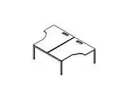 2 угловых стола с вырезами для ZNZ010 или ZNZ011 DNS161-U