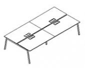 Четыре стола с вырезами для ZNZ010 или ZNZ011 DNS244-A