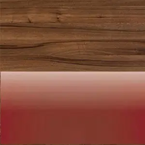 Italy Walnut/Glass Ruby Red 194