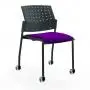 ОФИСНЫЕ СТУЛЬЯ Муви (Movie) 4 ноги краска колеса сиденье мягкое спинка пластик