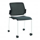 офисные стулья movie (муви) на 4 ногах и колесах со спинкой-сеткой и мягким сиденьем
